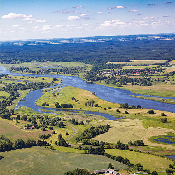 Der Oderbruch aus der Luft